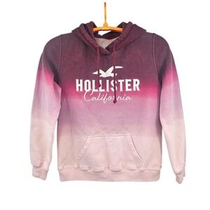 Hollister California Ombre Hoodie Size Large Dip Dye Colorblock Fade